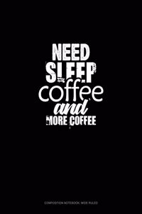 Need Sleep, Coffee, And More Coffee