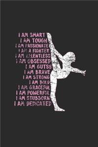 I Am Smart: Gymnastics Notebook, Graph Paper (6" x 9" - 120 pages) Sports Themed Notebook for Daily Journal, Diary, and Gift