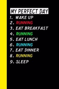 My Perfect Day Wake Up Running Eat Breakfast Running Eat Lunch Running Eat Dinner Running Sleep
