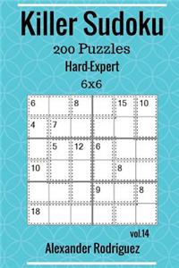 Killer Sudoku Puzzles - 200 Hard to Expert 6x6 vol. 14