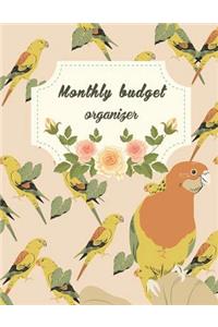 Monthly budget organizer