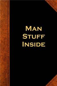 Man Stuff Inside Journal For Men Vintage Style
