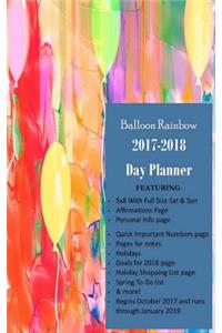 Balloon Rainbow 2017-2018 Day Planner
