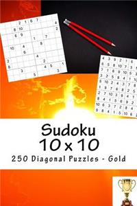 Sudoku 10 X 10 - 250 Diagonal Puzzles - Gold