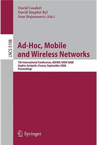 Ad-Hoc, Mobile and Wireless Networks