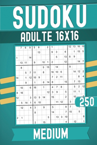 Medium Sudoku Books for Adults 16 x 16
