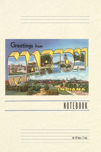 Vintage Lined Notebook Greetings from Marion