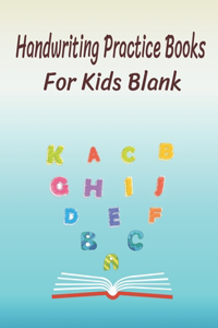 Handwriting practice books for kids blank