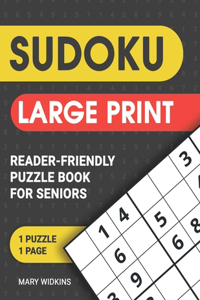 Sudoku Large Print Reader-Friendly Puzzle Book For Seniors 1 Pazzle - Page