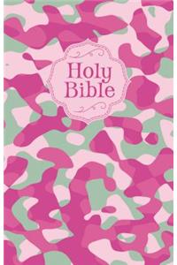 NKJV, Camouflage Bible, Flexcover, Pink