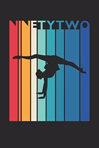 Gymnastics Notebook for 92 Year Old Women and Men - Vintage Gymnastics Journal - 92nd Birthday Gift for Gymnast Diary