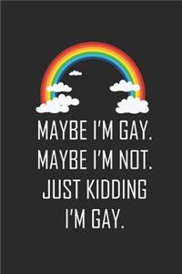 Maybe I'm Gay. Maybe I'm Not. Just Kidding I'm Gay.