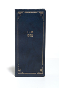 KJV Large Print Personal Size Reference Bible, Navy Leathertouch