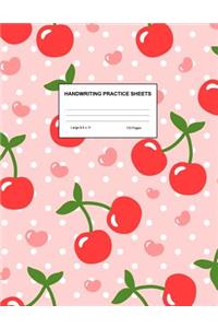 Handwriting Practice Sheets: Cute Blank Lined Paper Notebook for Writing Exercise and Cursive Worksheets - Perfect Workbook for Preschool, Kindergarten, 1st, 2nd, 3rd and 4th Gr