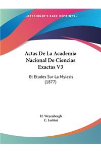 Actas De La Academia Nacional De Ciencias Exactas V3
