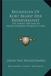 Beginselen Of Kort Begrip Der Rederykkunst