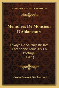 Memoires De Monsieur D'Ablancourt