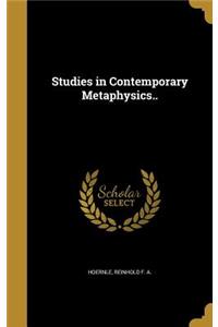 Studies in Contemporary Metaphysics..