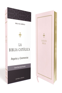 Biblia Católica, Regalos Y Ceremonias, Piel Reciclada, Rosado, Comfort Print