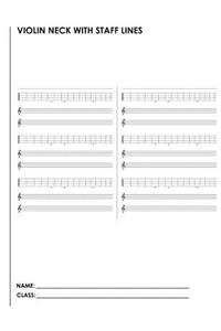 Violin Neck With Staff Lines