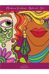 Modern Goddess Abstract Art Large 8.5 X 11 2015 Monthly Planner