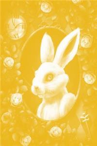 Alice in Wonderland Pastel Modern Journal - Inwards White Rabbit (Yellow)