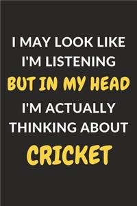 I May Look Like I'm Listening But In My Head I'm Actually Thinking About Cricket