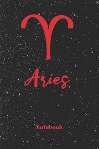 Aries Zodiac Sign Notebook