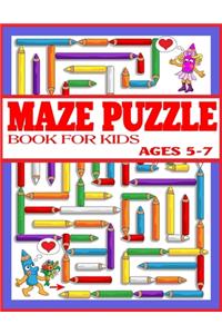 Maze Puzzle Book for Kids Ages 5-7