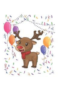 Christmas Reindeer Party Notebook