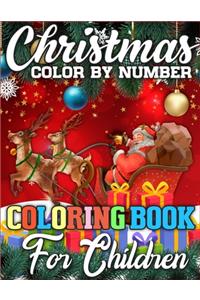 Christmas Color By Number Coloring Book for Children