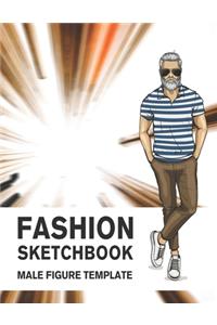 Fashion Sketchbook Male Figure Template