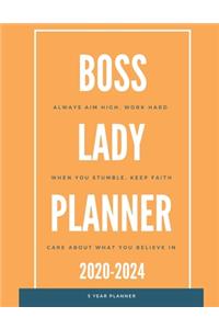 2020-2024 Five Year Planner Boss Lady Planner