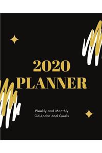 2020 Planner Weekly and Monthly Calendar and Goals