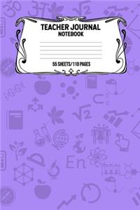 Teacher Journal Notebook 55 Sheets/110 Pages