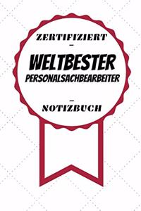 Notizbuch - Zertifiziert - Weltbester - Personalsachbearbeiter