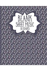 Blank Sheet Music - 10 Staves