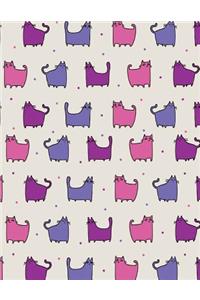 My Big Fat Bullet Journal For Cat Lovers Funny Cat Pattern Purple Rain