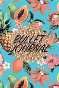 Bullet Journal: Tropical Gold Glitter 6x9 Dot Grid Notebook