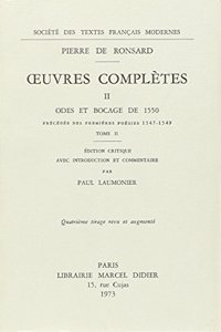 Tome II - Odes Et Bocage de 1550