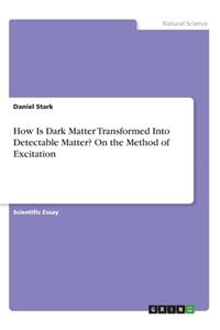 How Is Dark Matter Transformed Into Detectable Matter? On the Method of Excitation