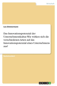 Innovationspotenzial der Unternehmenskultur. Wie wirken sich die verschiedenen Arten auf das Innovationspotenzial eines Unternehmens aus?