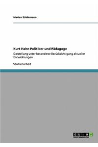 Kurt Hahn Politiker und Pädagoge