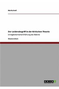 Leidensbegriff in der Kritischen Theorie