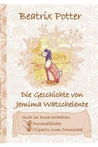 Geschichte von Jemima Watschelente (inklusive Ausmalbilder und Cliparts zum Download)