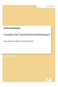 Ursachen für Unternehmensschließungen