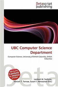 Ubc Computer Science Department