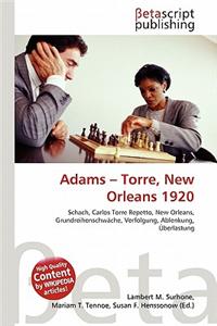 Adams - Torre, New Orleans 1920