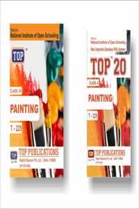 TOP NIOS Class 10 Painting 225 Guide + TOP 20 Most Important Question Answers (Mini Book) - Set of 2 Books