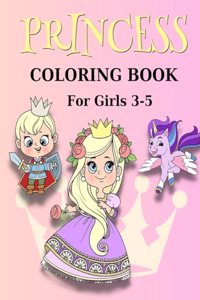 Princess Coloring Book for Girls 3-5